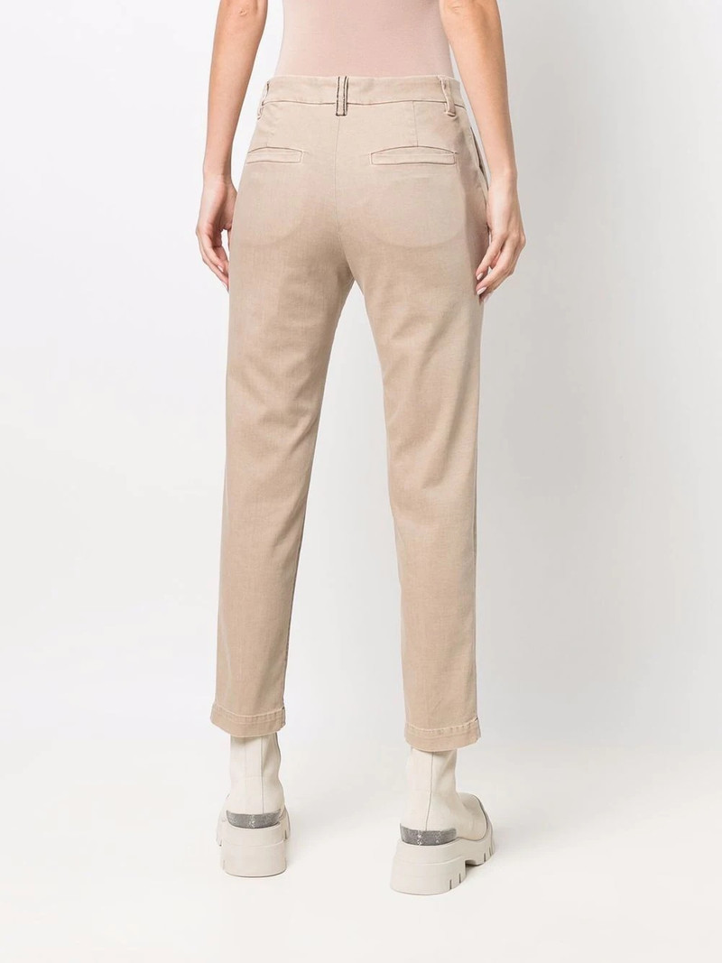 cropped cotton chino trousers 4