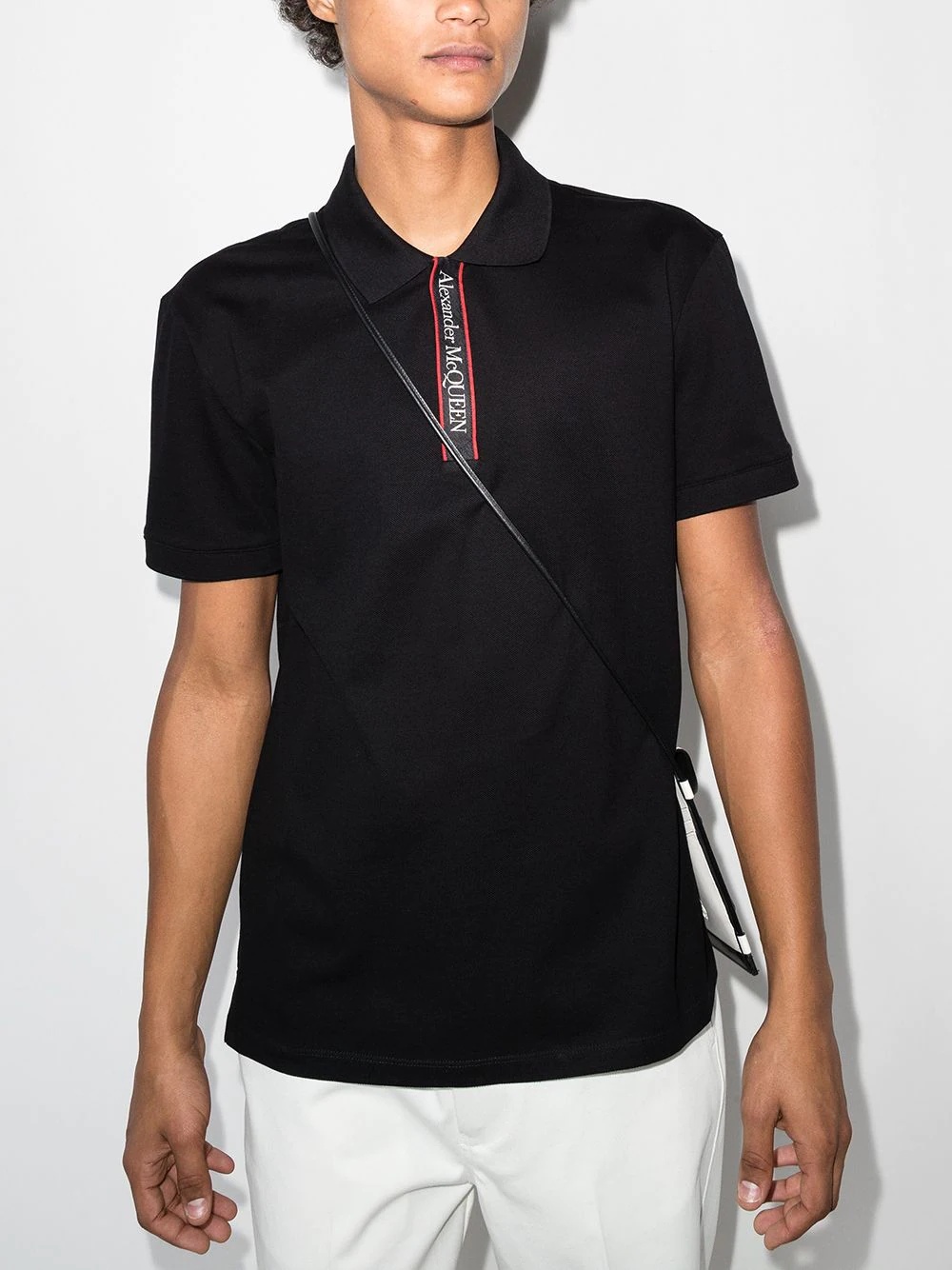 logo-tape short-sleeve polo shirt - 2