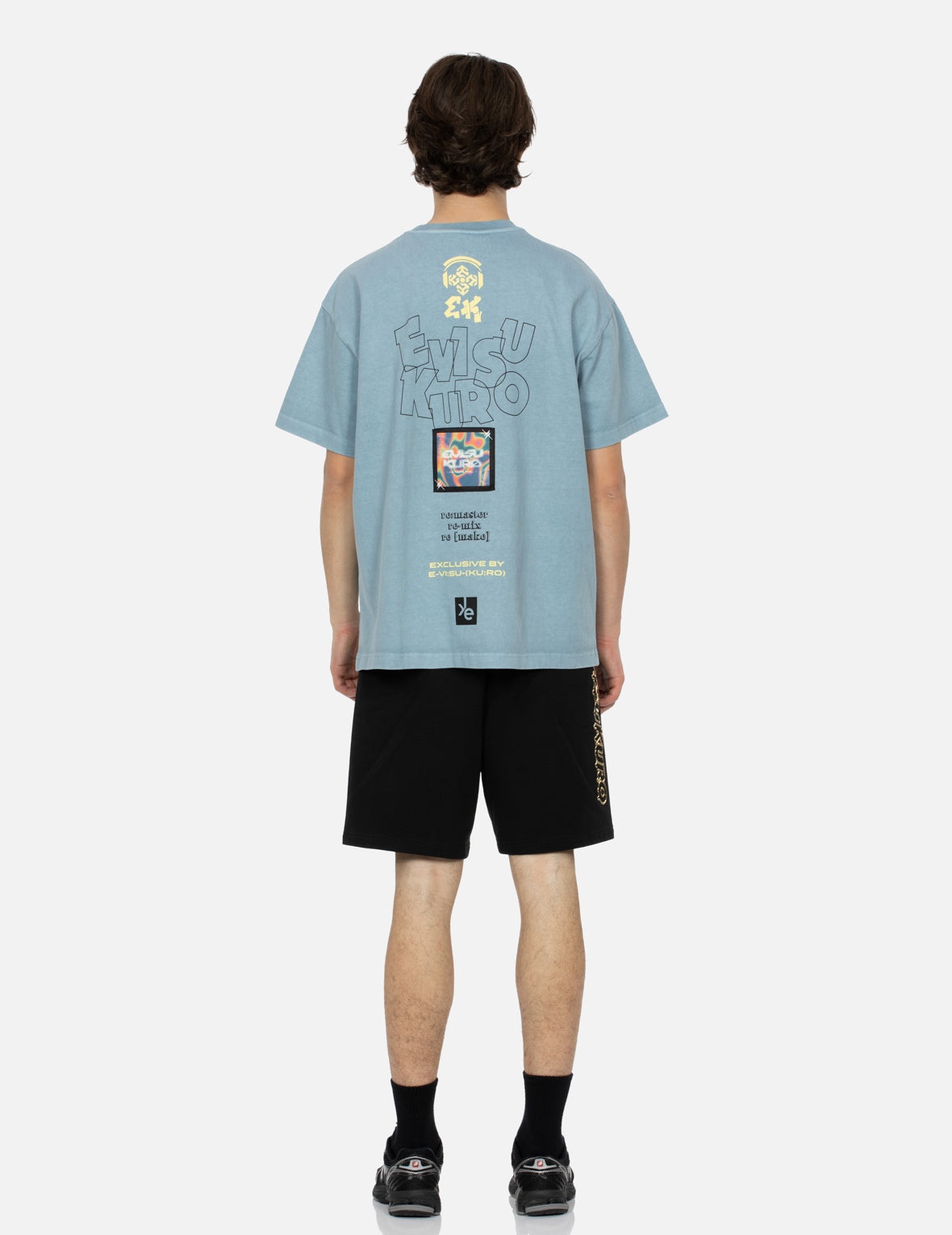 Seagull and Rainbow Gradient Pattern Print Relax Fit T-Shirt - 5