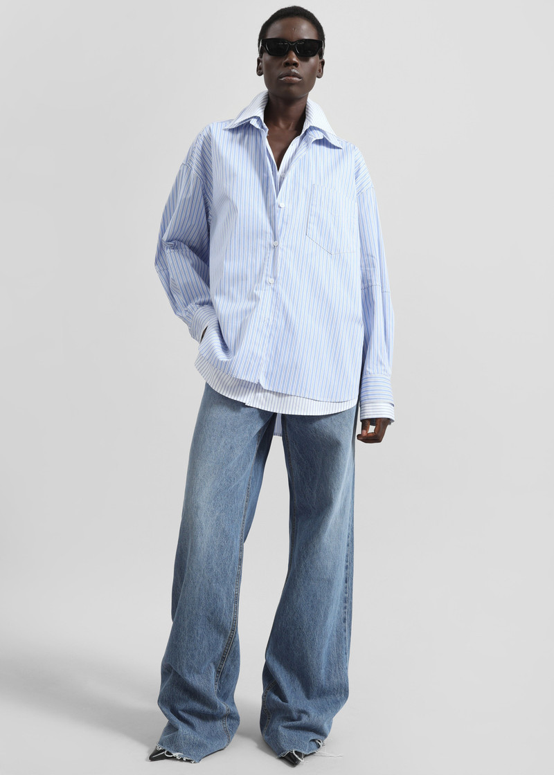 Lienz Double Shirt - Blue/White Stripe 3