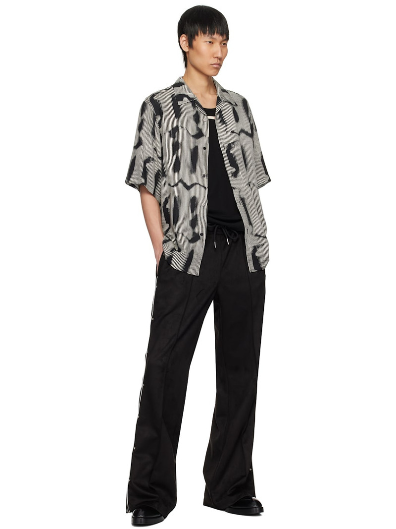 MISBHV Black & Gray 'M' Sprayed Viscose Shirt outlook