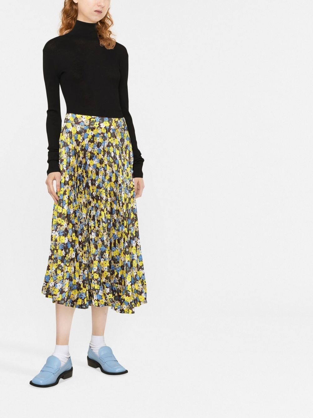 Twill Daisy Bouquet print skirt - 2