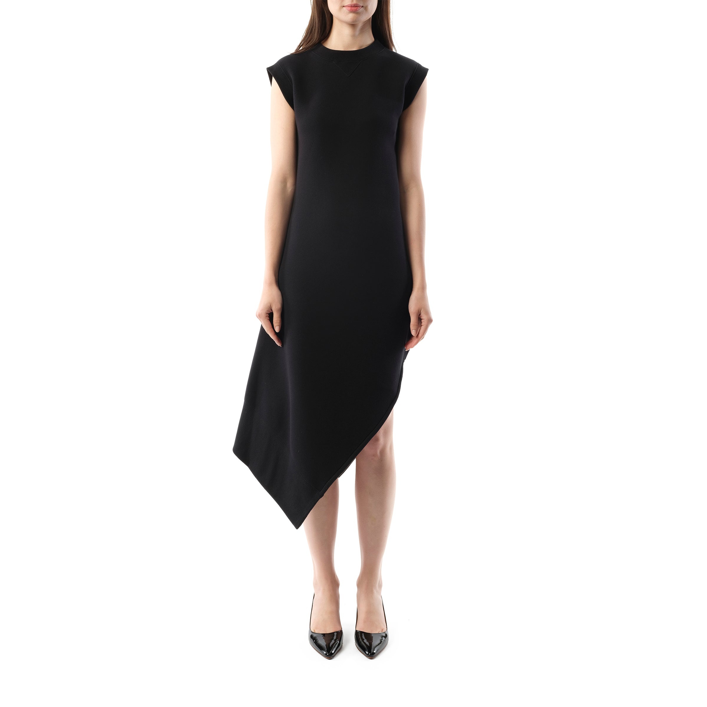 Sponge Sweat Dress in Black - 4