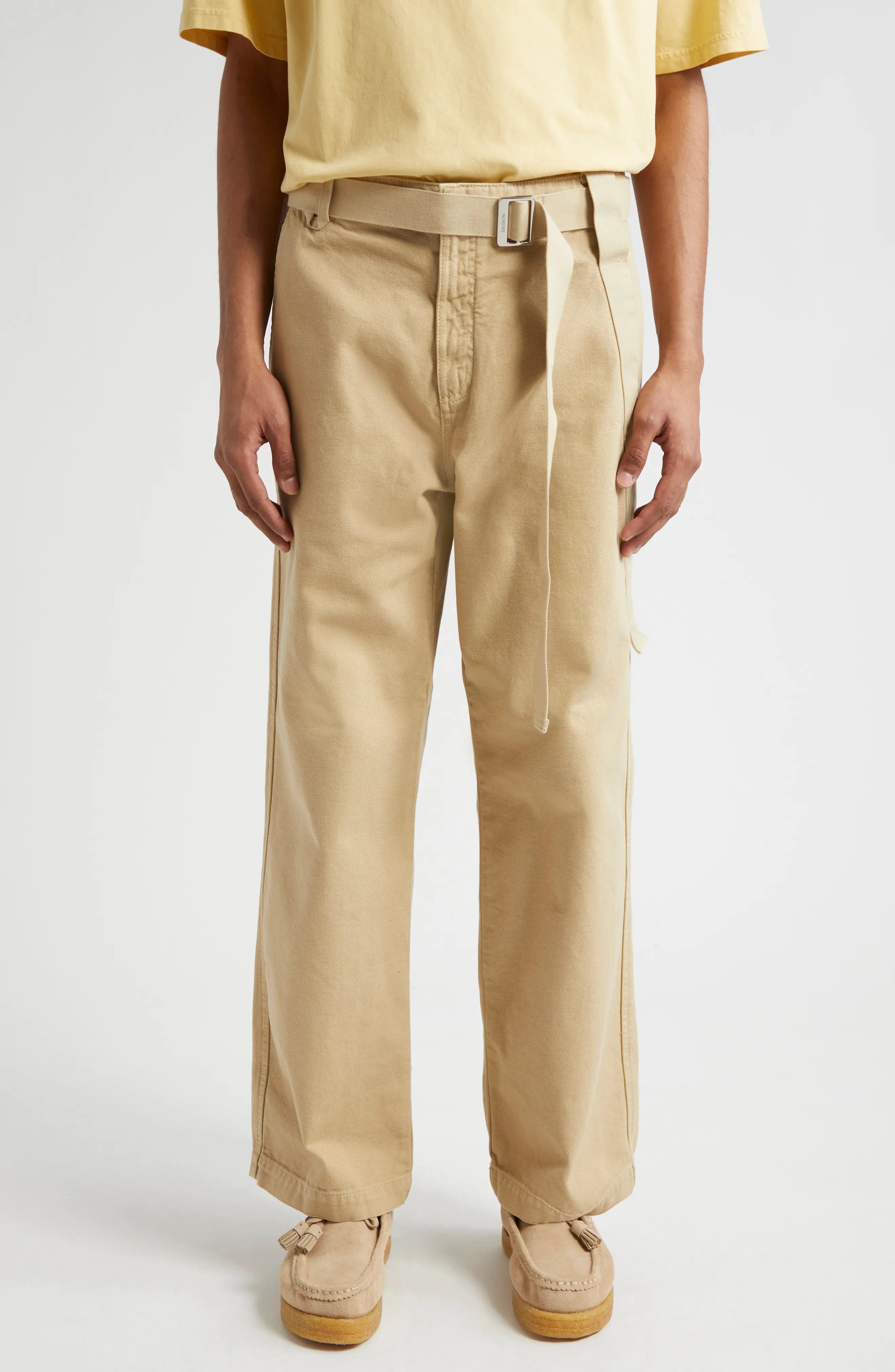 Le Pantalon Marrone Belted Pants - 1