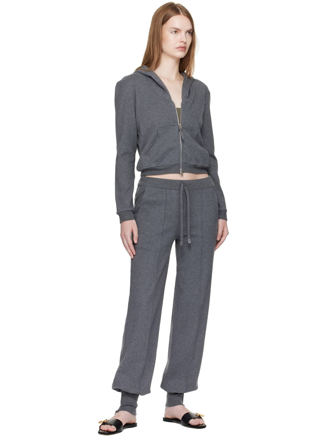 Gray Cotton Lounge Pants - 4