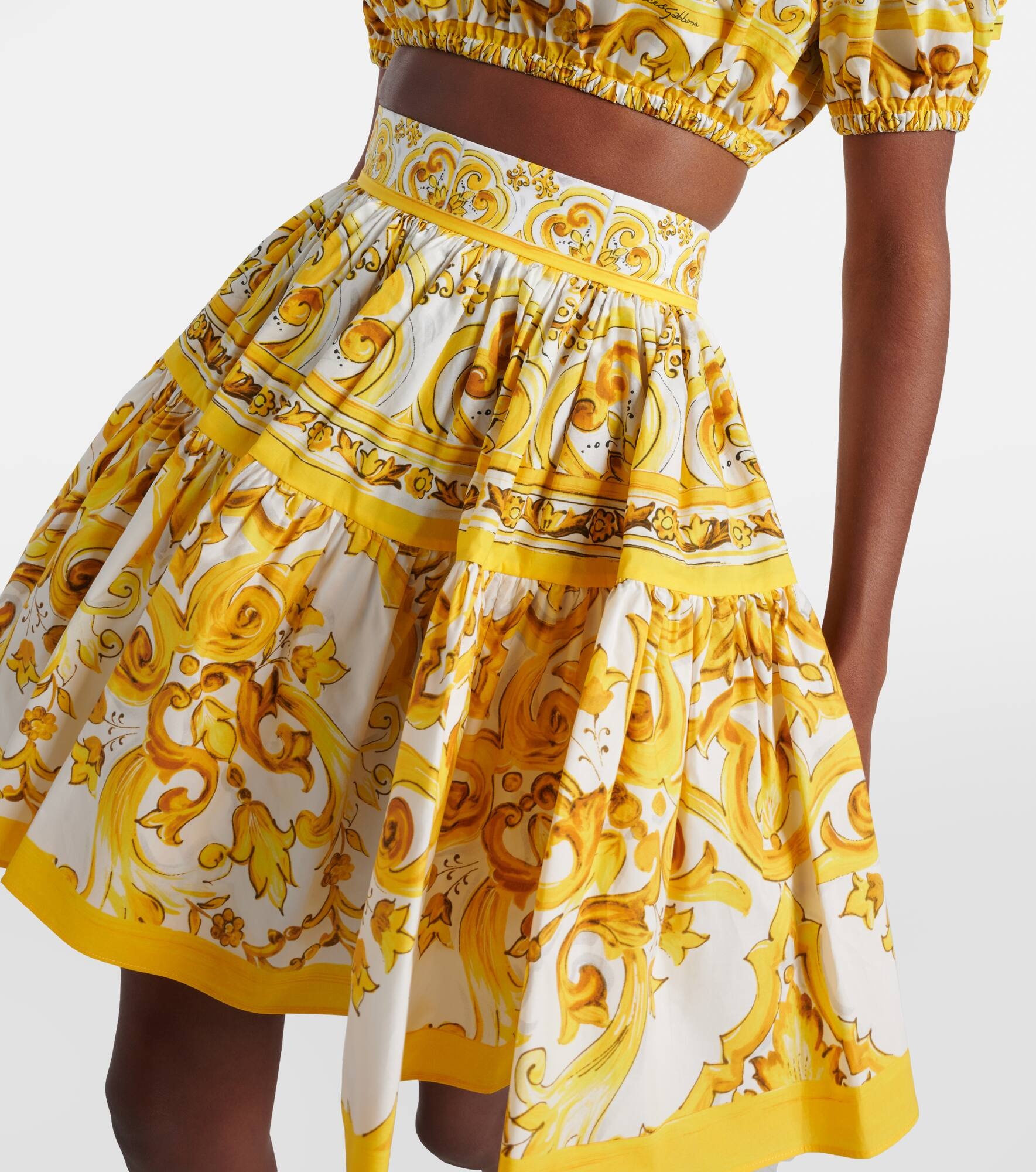Majolica cotton miniskirt - 4
