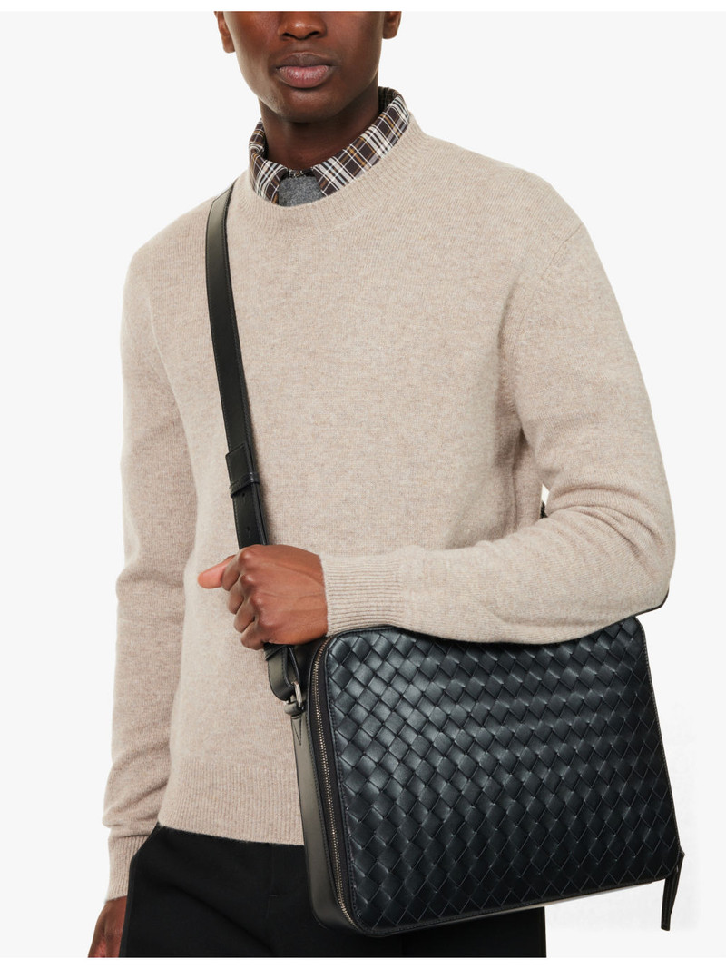 Bottega Veneta Intrecciato leather briefcase outlook