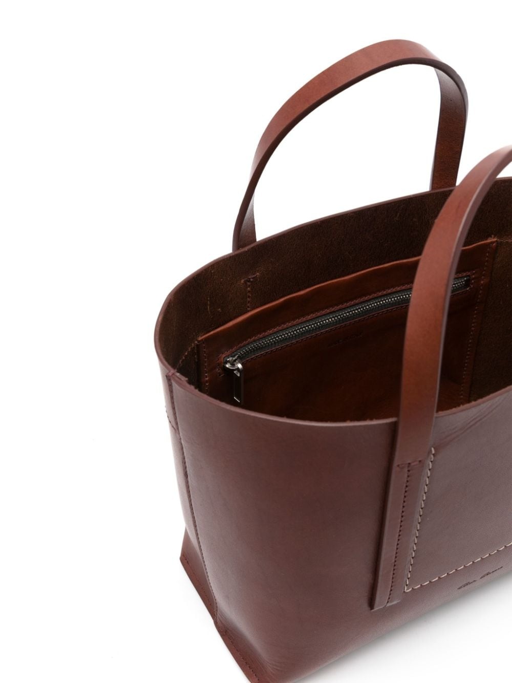 mini shopper leather tote bag - 5