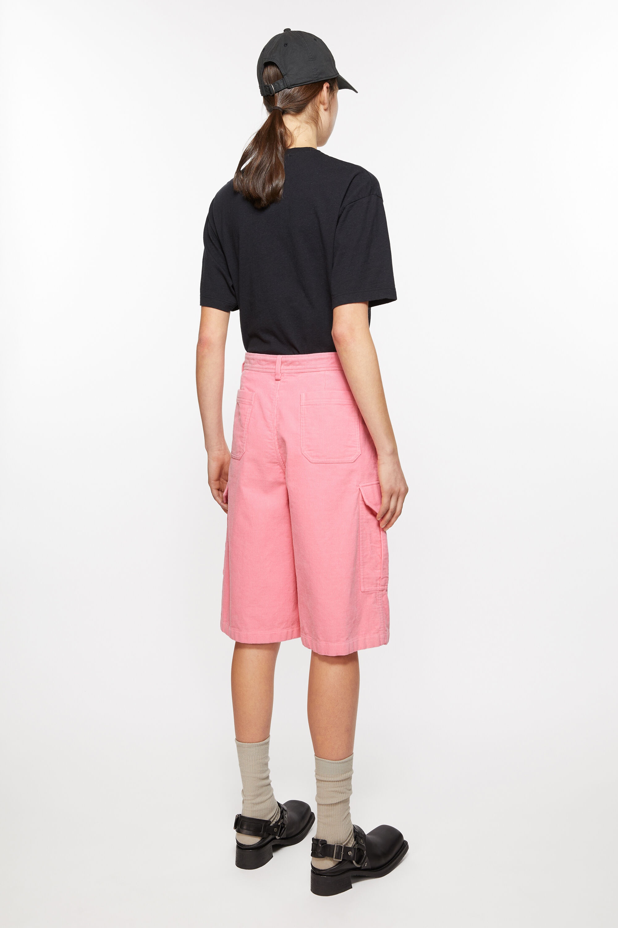 Corduroy shorts - Tango pink - 3