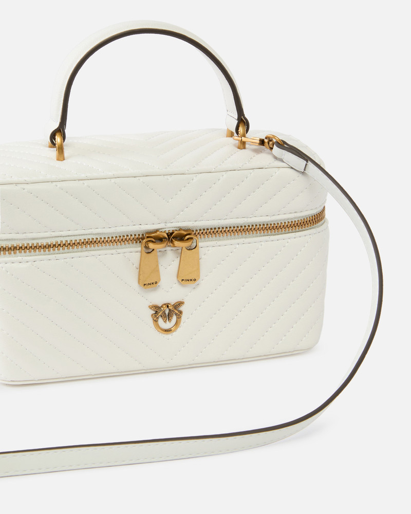 SMALL BEAUTY CASE WITH SHOULDER STRAP IN CHEVRON NAPPA 3