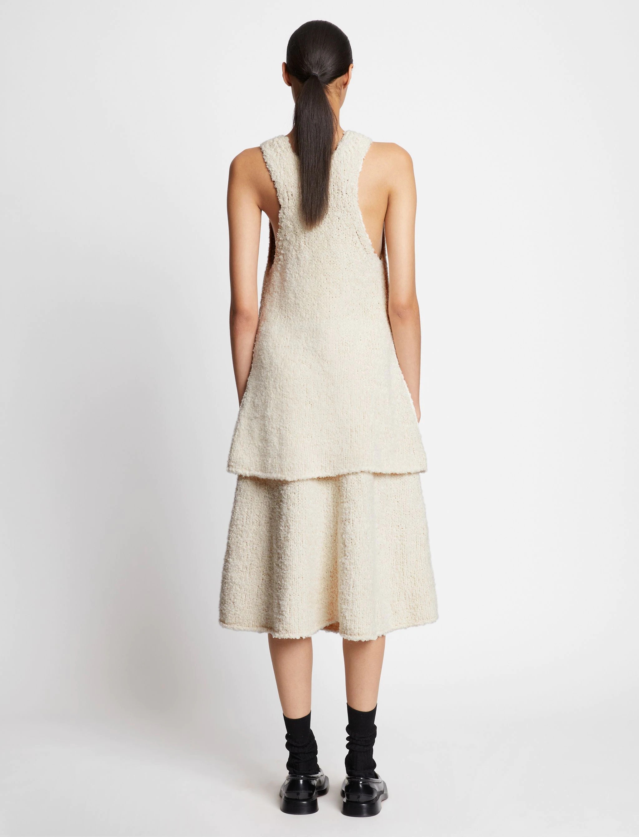 Frayed Cotton Knit Tank - 5