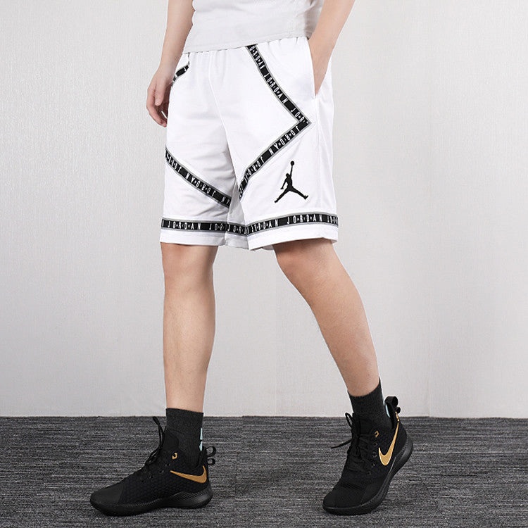 Air Jordan Alphabet Sports Basketball Shorts White AJ1109-100 - 5
