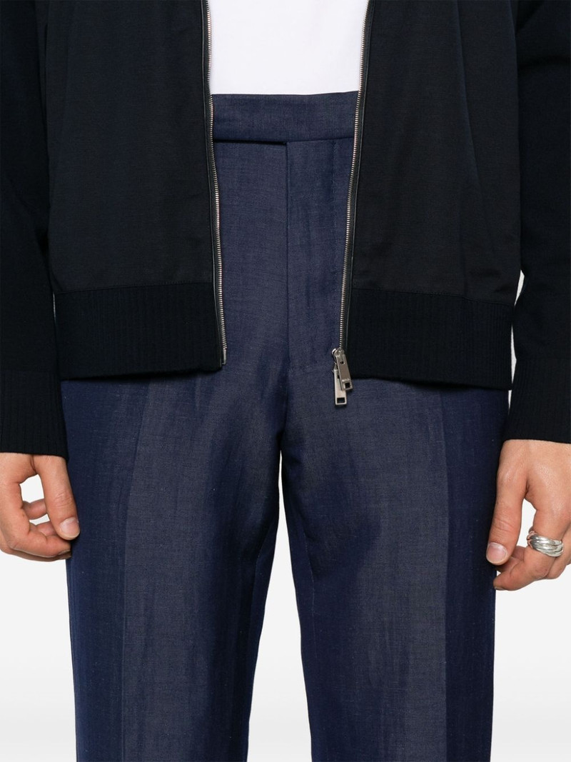 pressed-crease straight-leg trousers 5