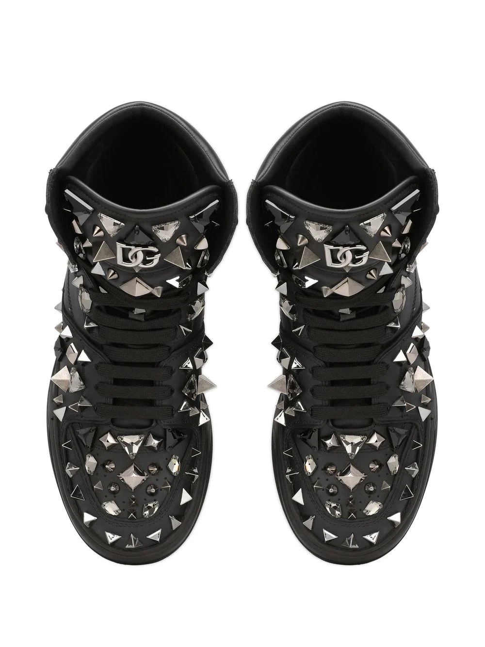 DG logo studded high-top sneakers - 4