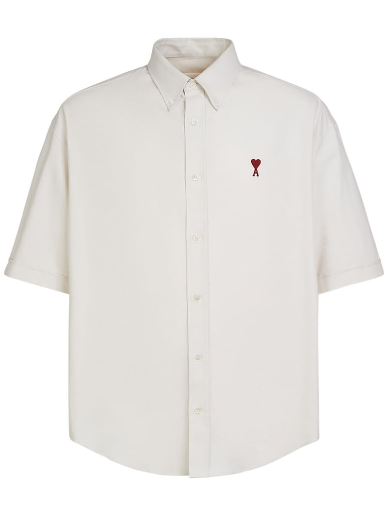 Boxy cotton Oxford shirt - 1