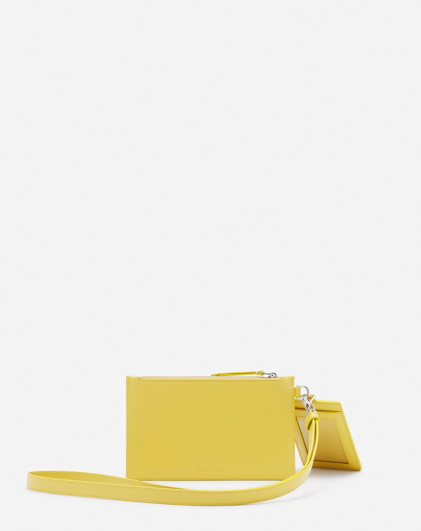 LANVIN X FUTURE LEATHER DOUBLE CLUTCH WITH EAGLE PRINT - 3