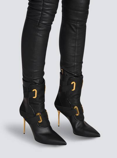 Balmain Venus leather ankle boots outlook