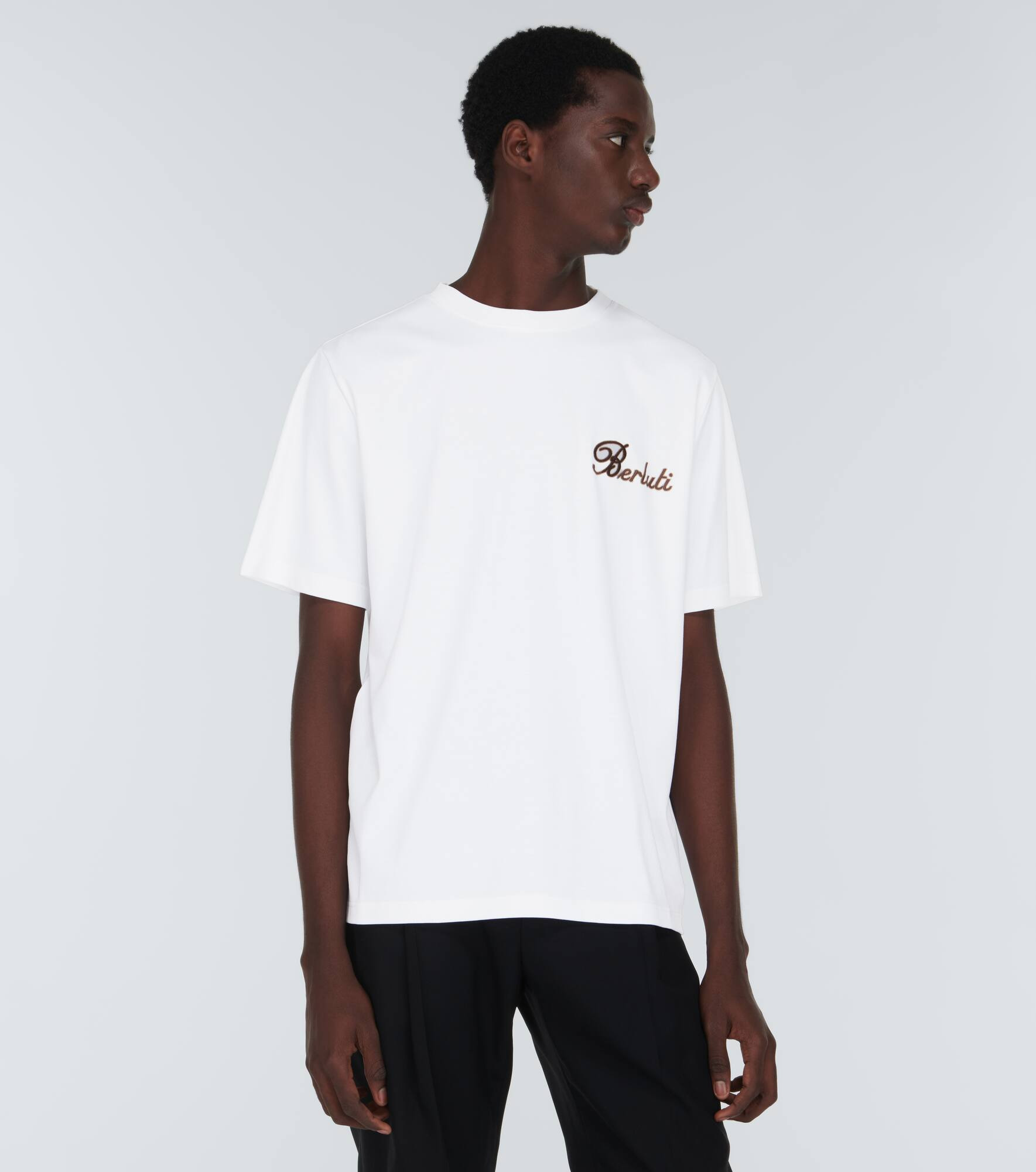 Embroidered cotton T-shirt - 3