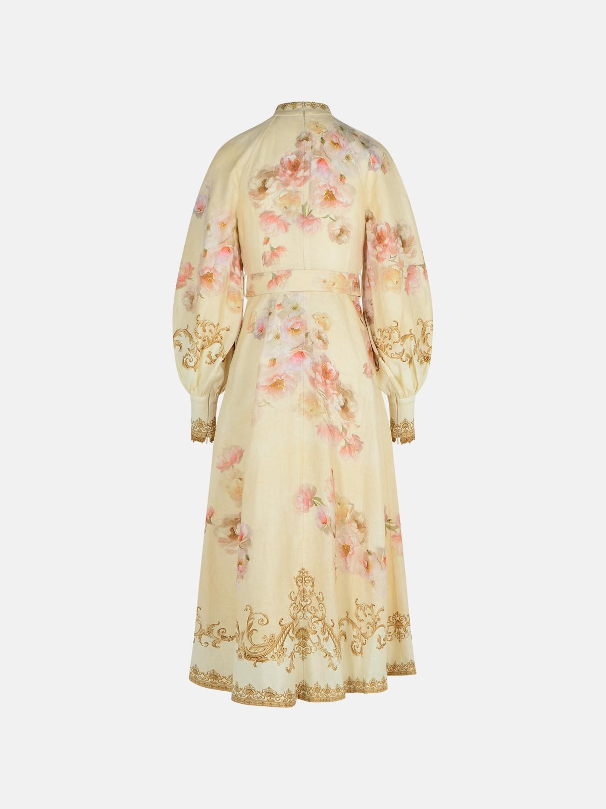 CREAM LINEN DRESS - 3
