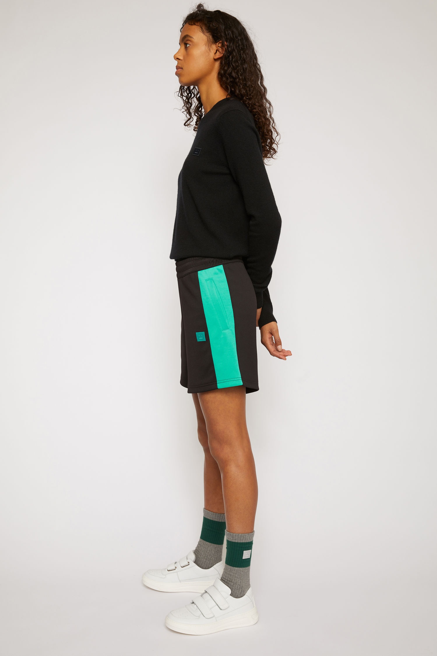 Side-stripe track shorts black - 3