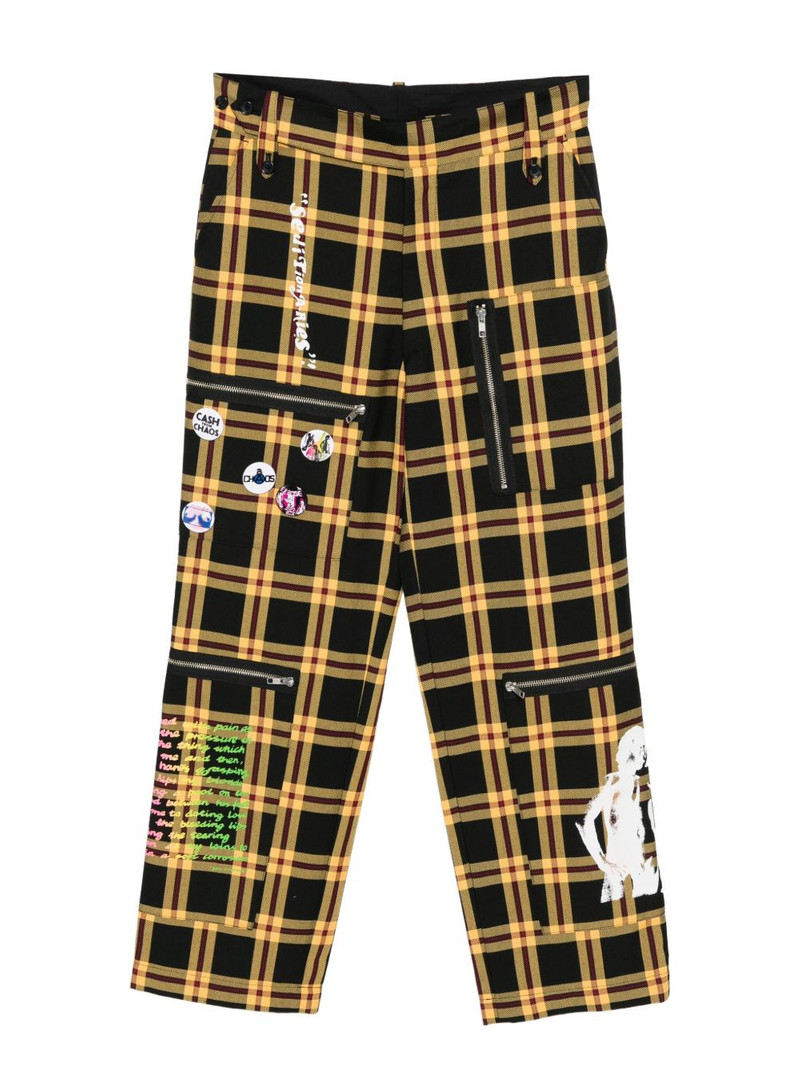 tartan-check straight-leg trousers 1