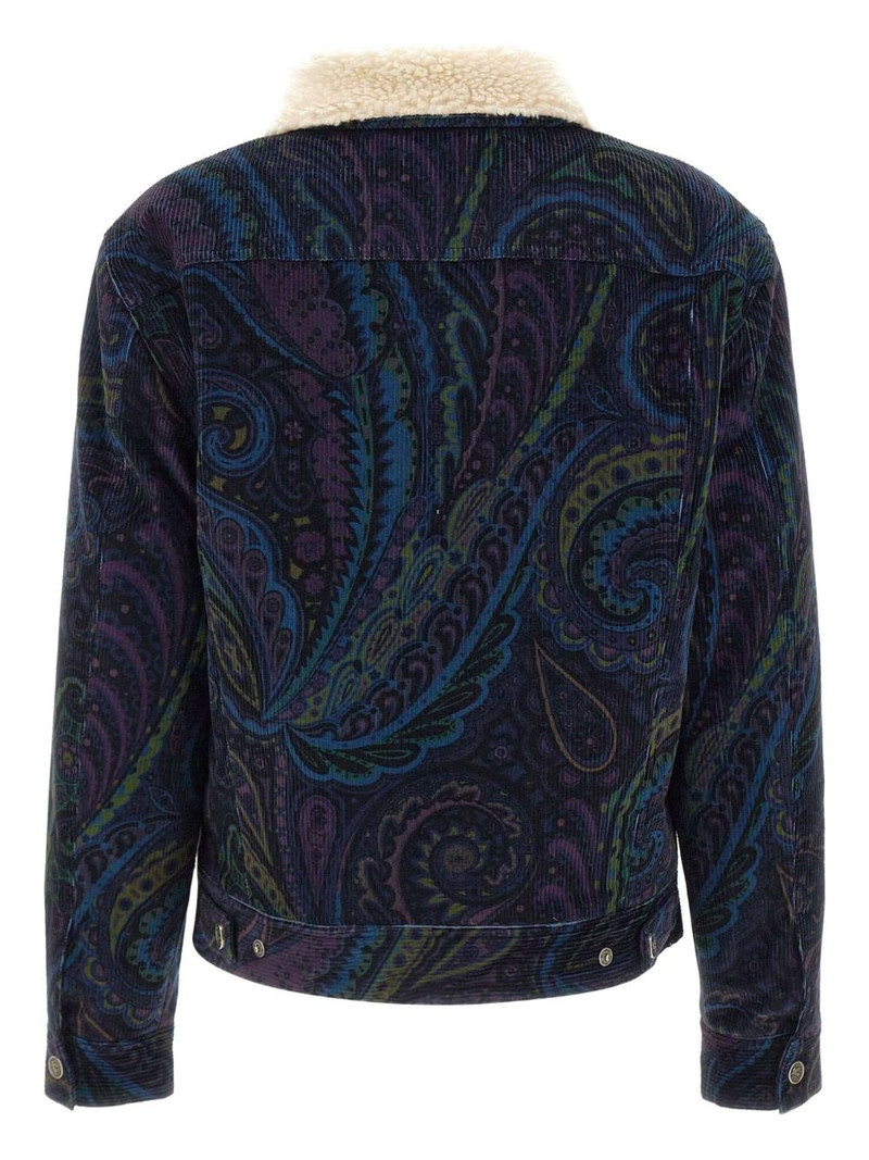 Etro Giubbino paisley-print corduroy jacket outlook