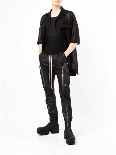 Rick Owens semi-sheer button-up shirt outlook