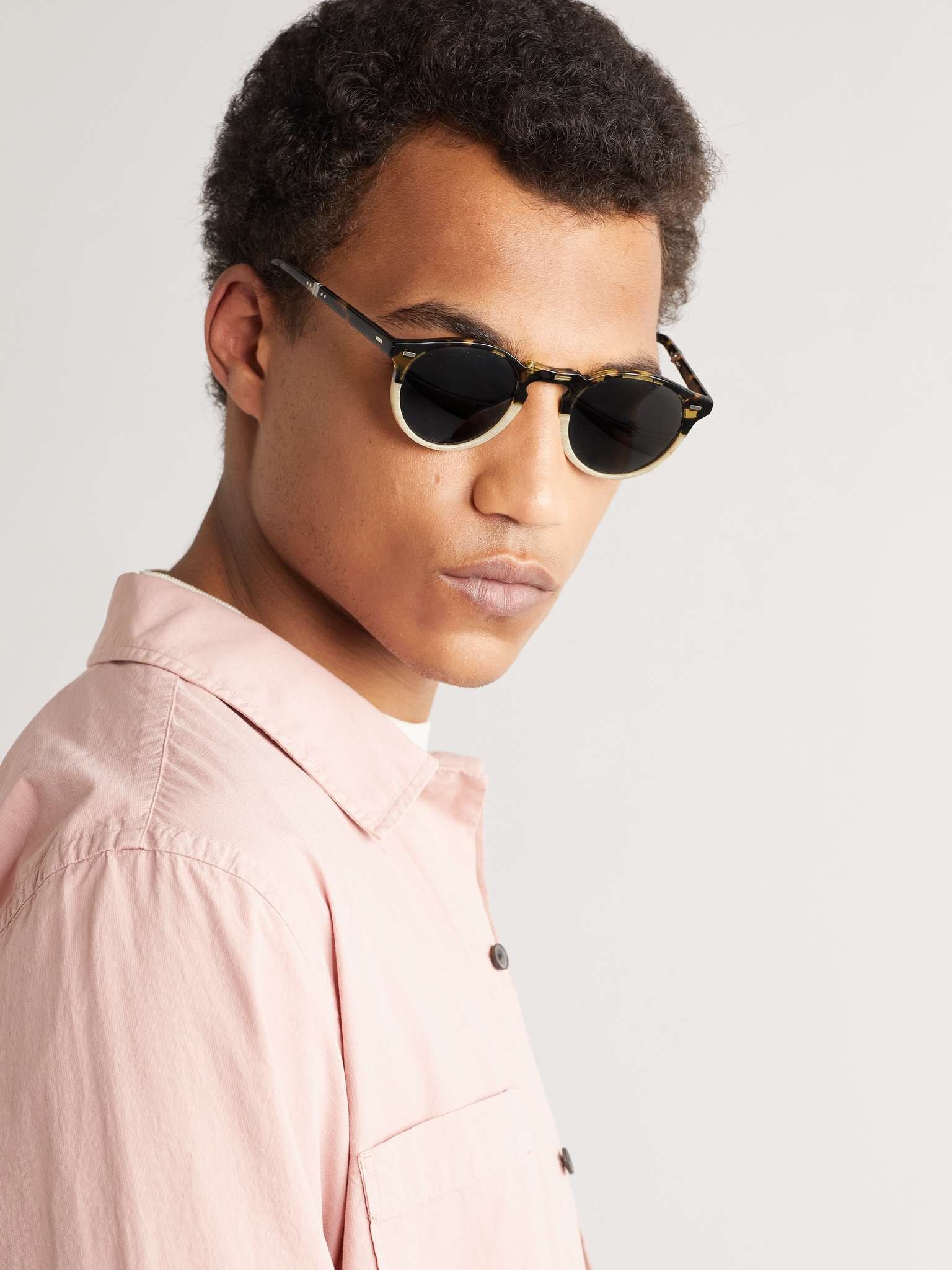 Gregory Peck 1962 Foldable Round-Frame Acetate Sunglasses - 2