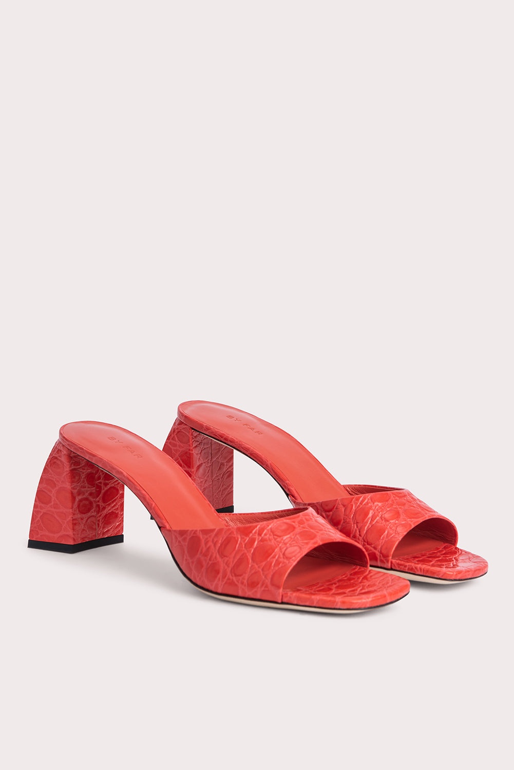 Romy Flame Circular Croco Embossed Leather - 2