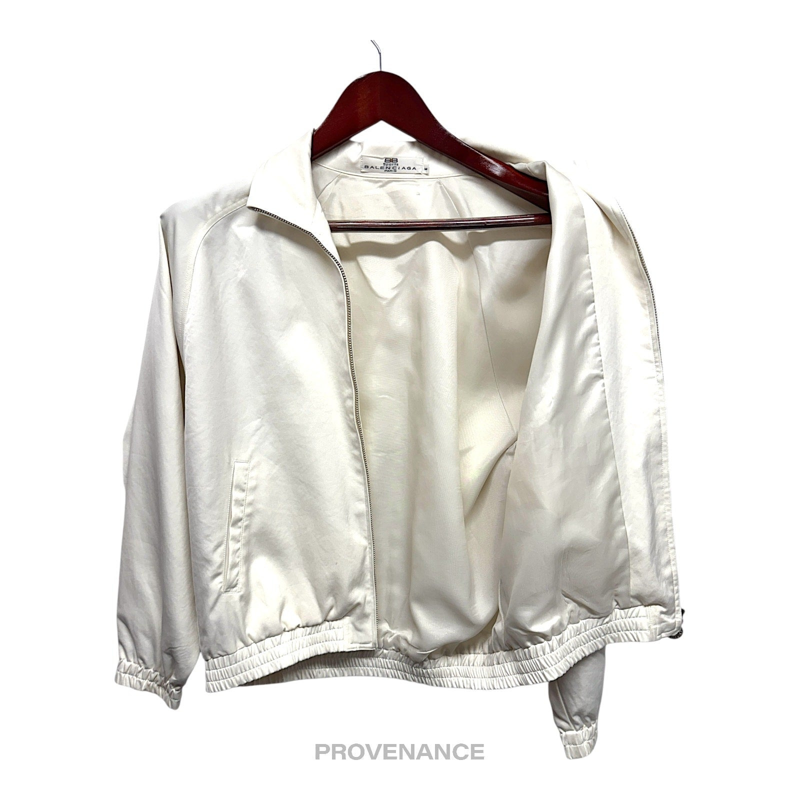 Balenciaga Sports Golf Logo Top Zip Jacket - White M - 3