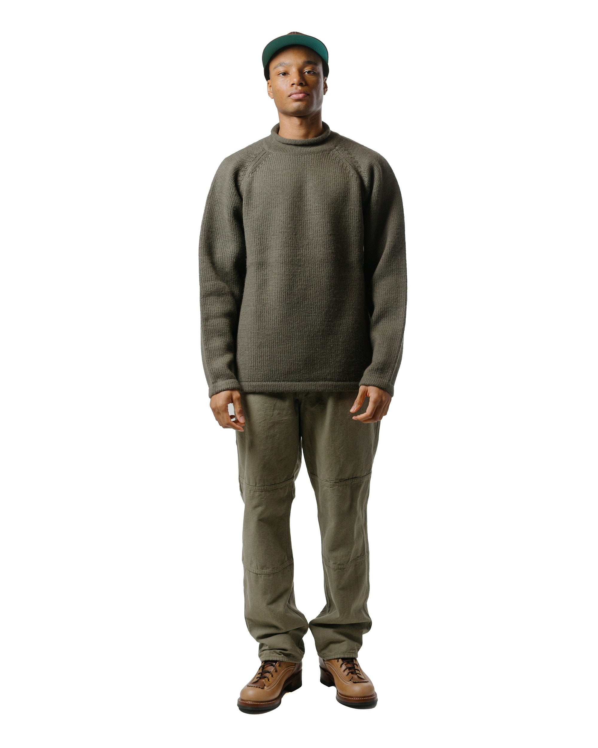 nonnative Adventurer Roll Neck Sweater Wool Yarn Khaki