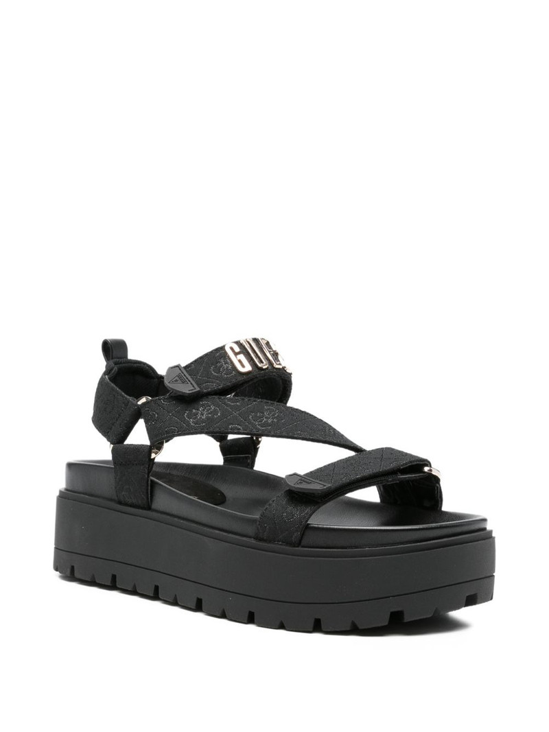 GUESS USA logo-lettering platform sandals outlook