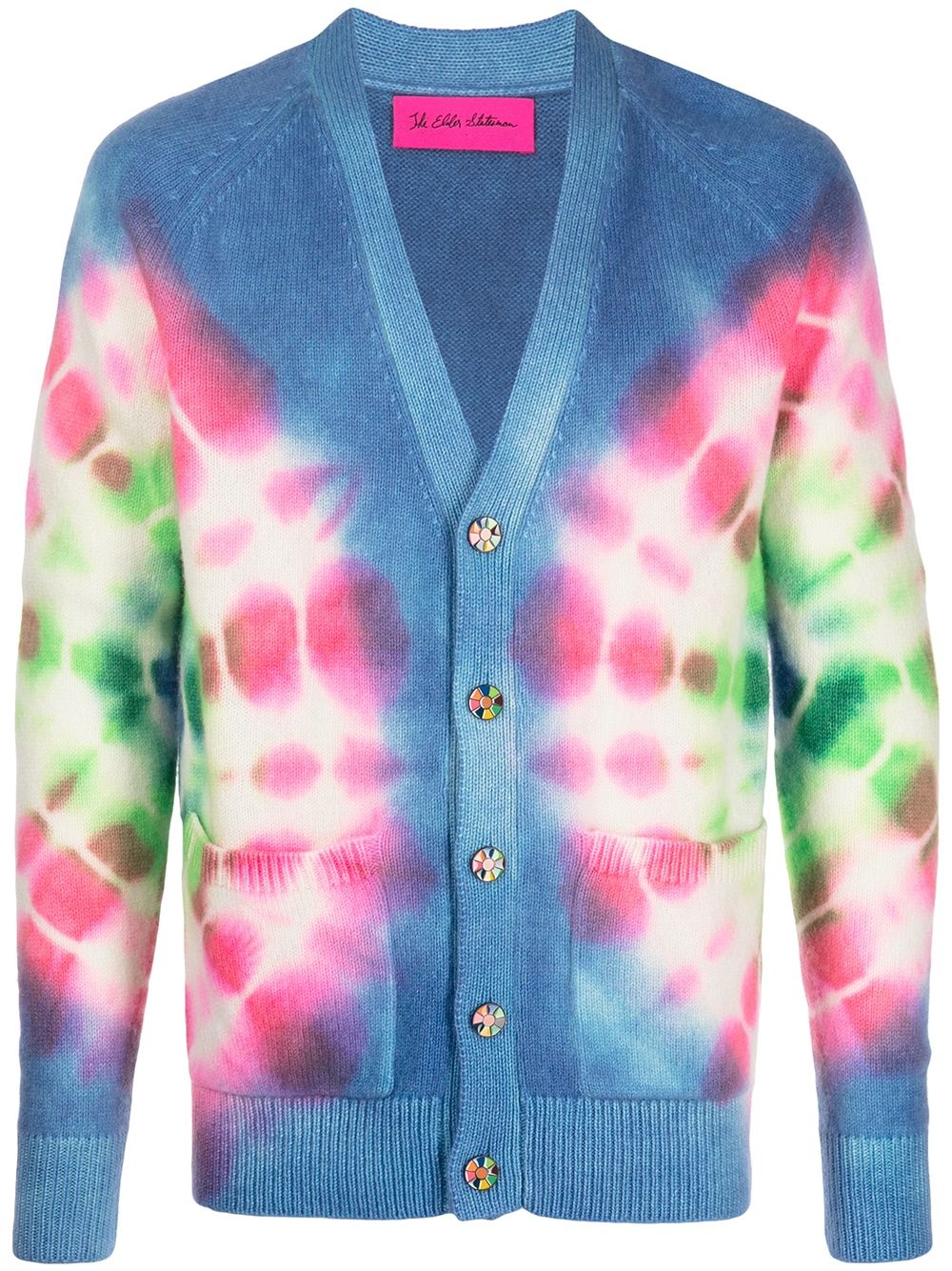 Olympus Heavy tie-dye knitted cardigan - 1