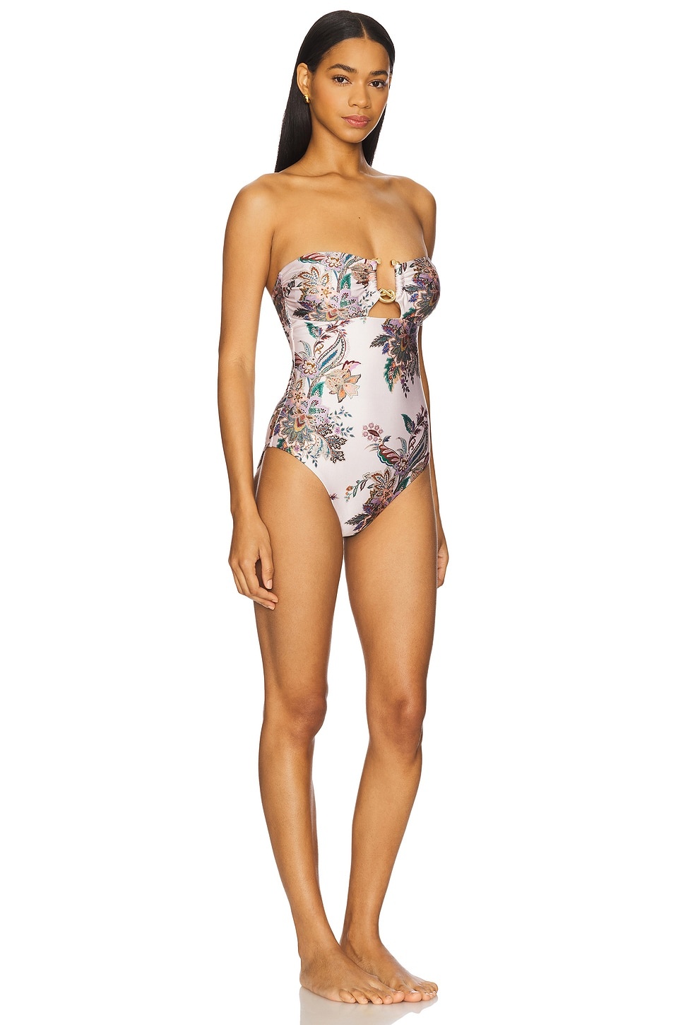 ワンピース水着 Zimmermann Rhiannon Knot Trim 1PC (4217WSS251 CRMMULPAI) Zimmermann Rhiannon Knot Trim One Piece Swimsuit | revolve