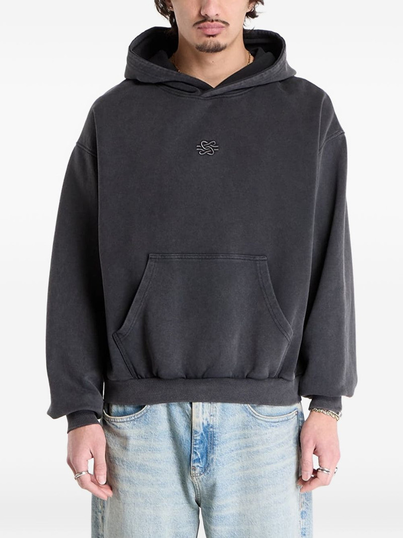 embroidered-motif hoodie 1