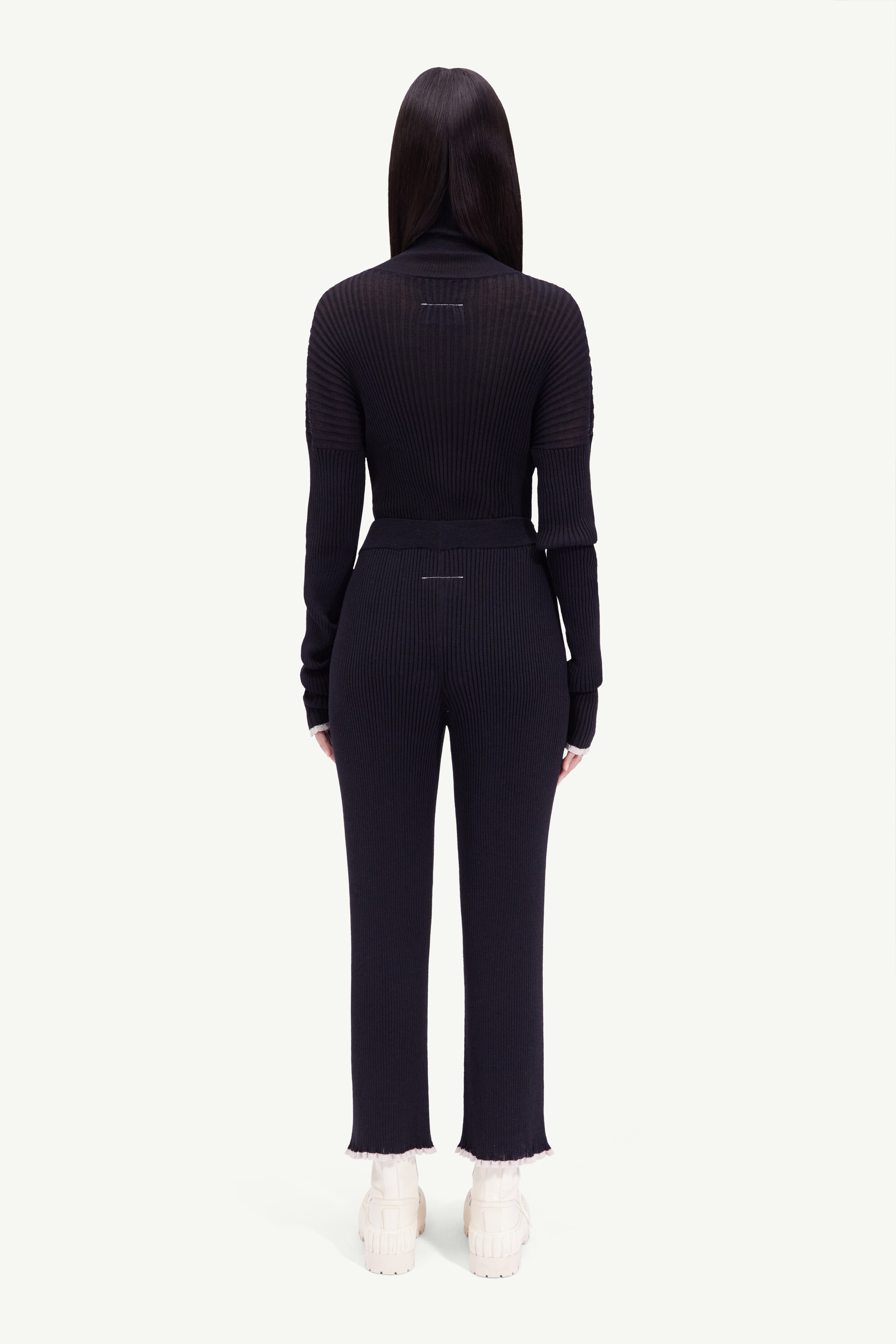 Ribbed knit trousers - 4