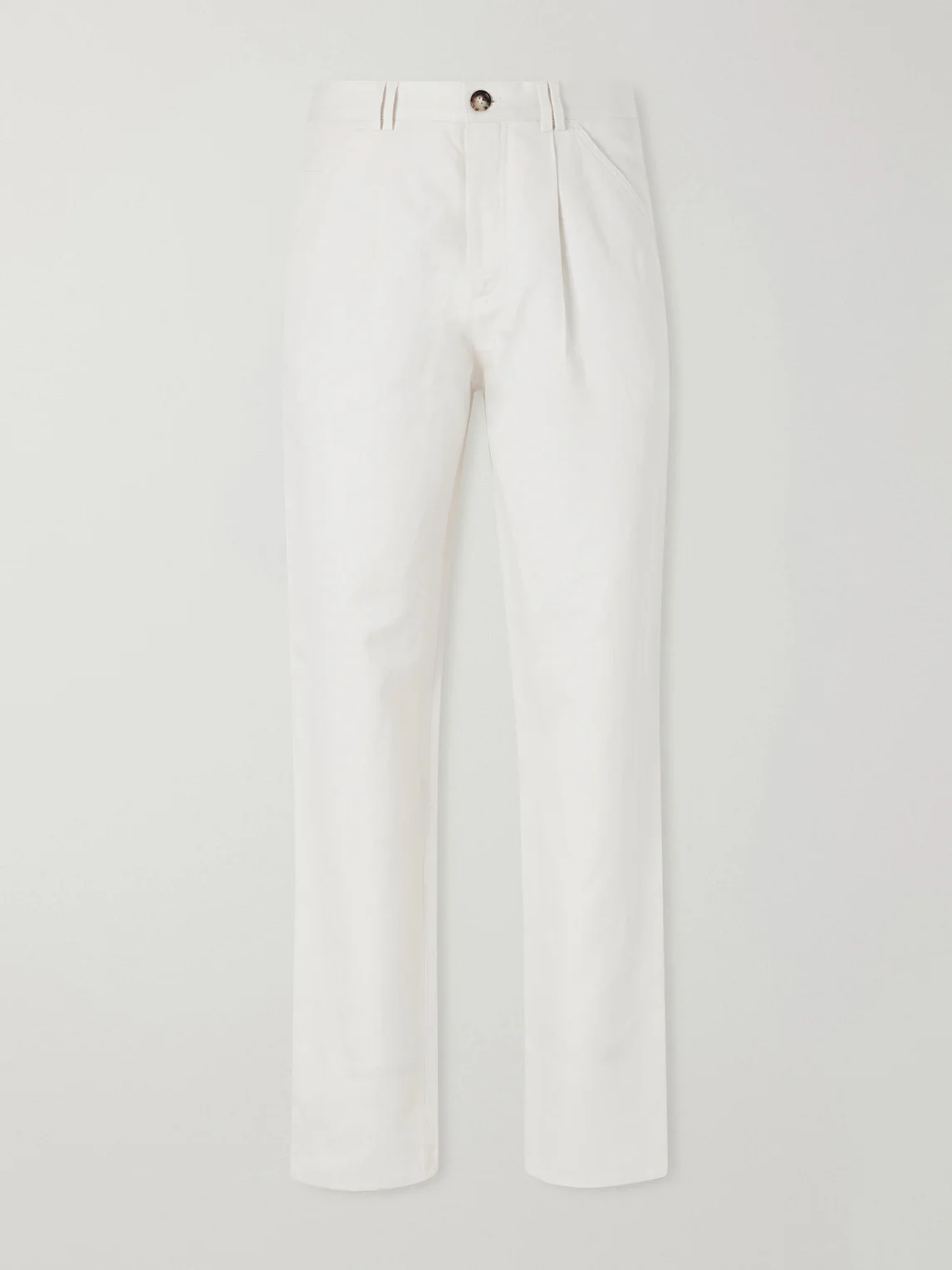 Slim-Fit Cotton and Linen-Blend Trousers - 1