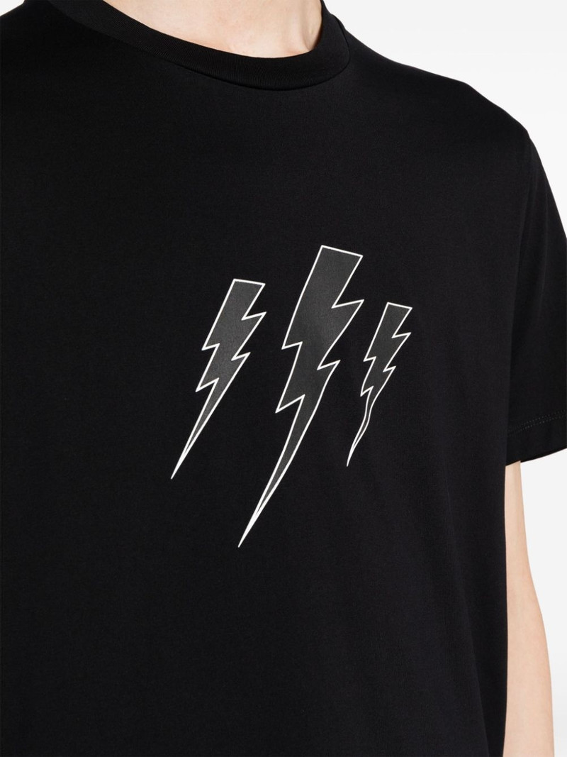 Thunderbolt-print cotton T-shirt 5