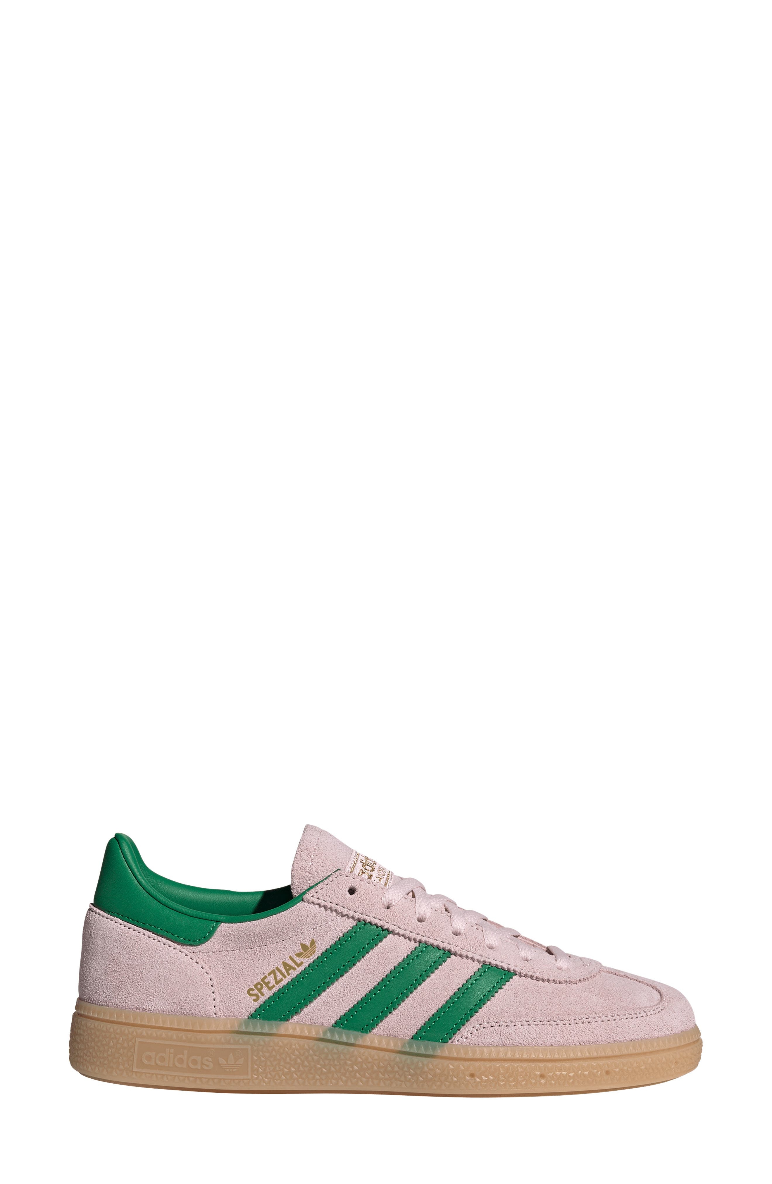 adidas Handball Spezial Sneaker in Clear Pink/Green/Gold at Nordstrom - 3