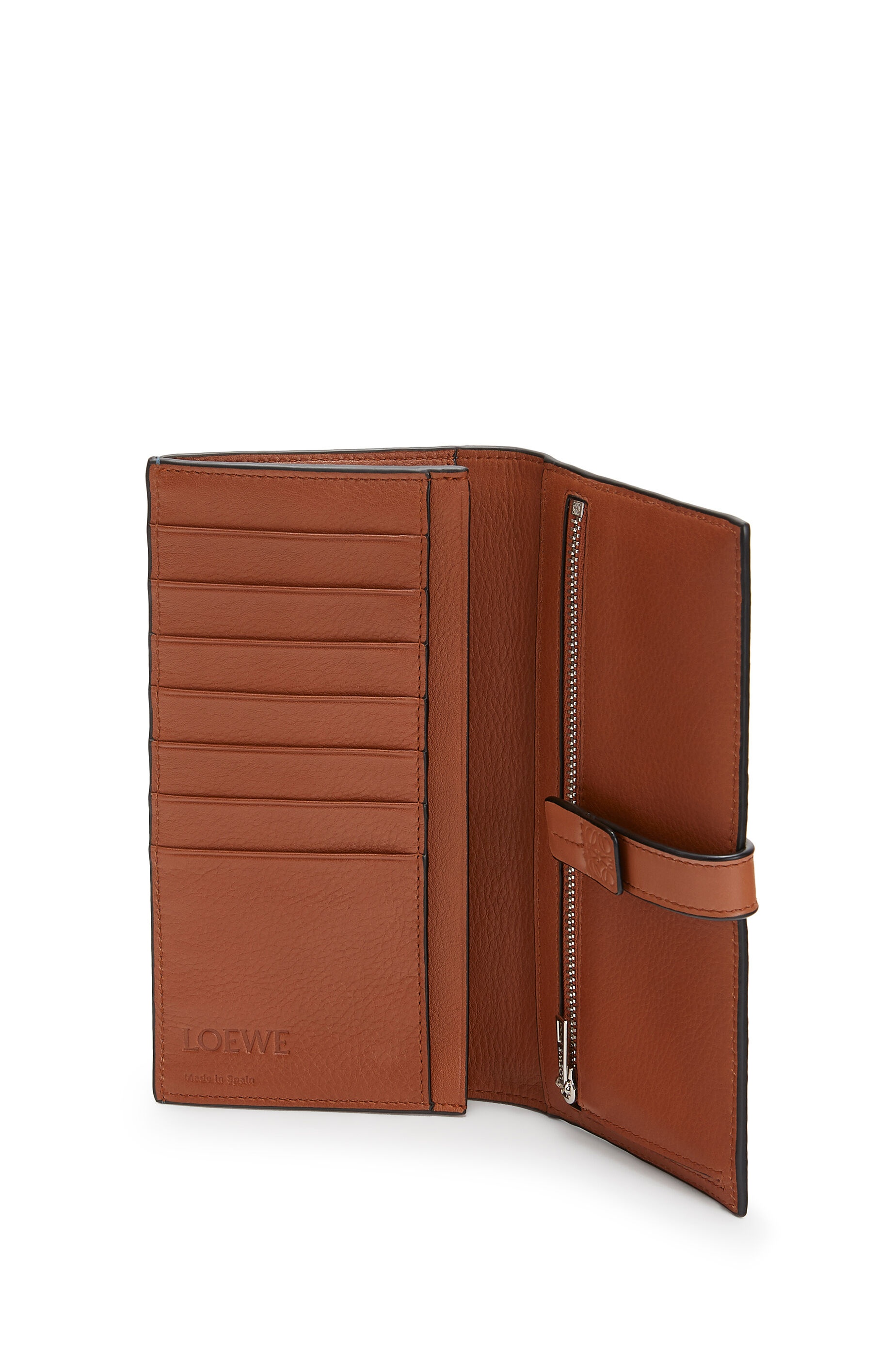 Large vertical wallet in soft grained calfskin - 2