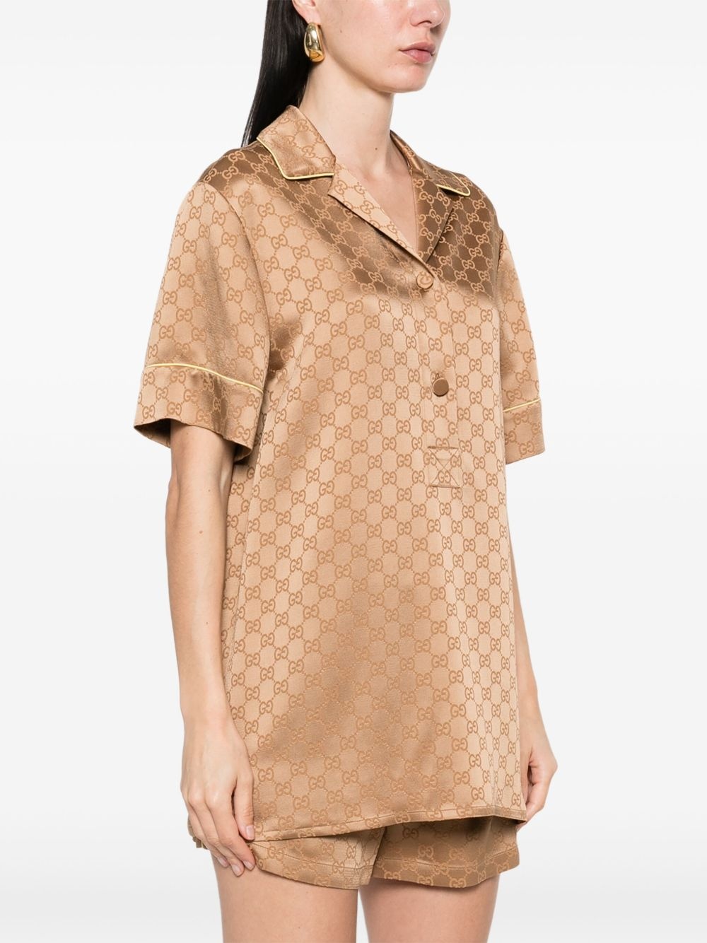 GG satin shirt - 3