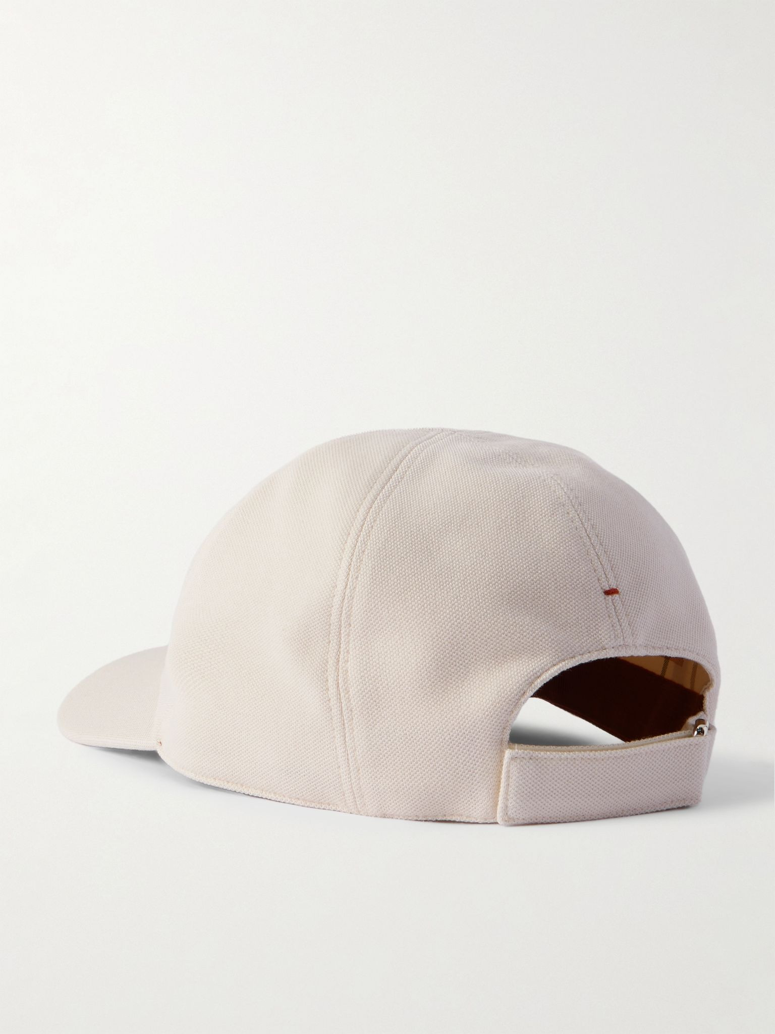 Logo-Embroidered Cotton-Piqué Baseball Cap Beige - 3