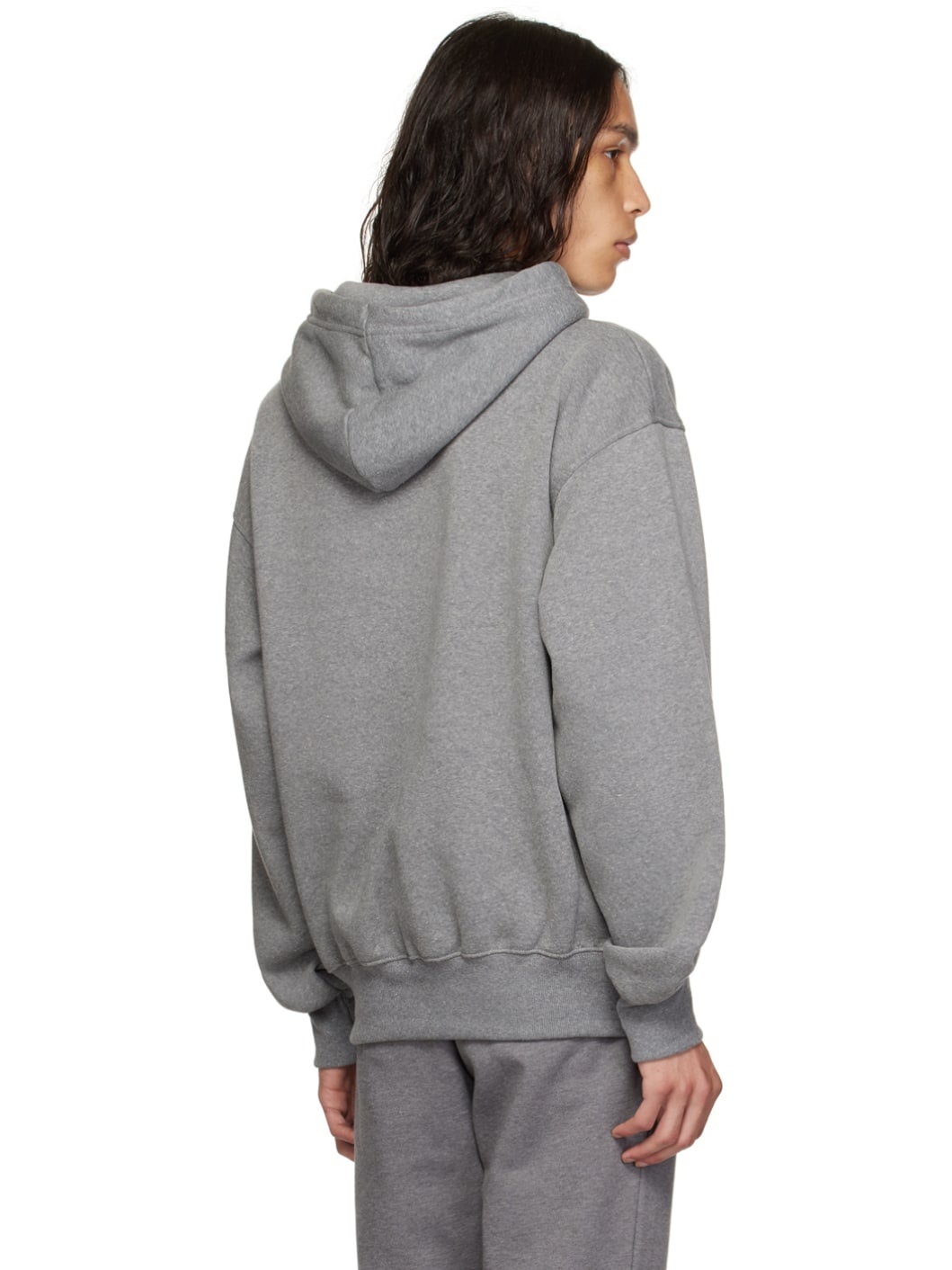 Gray Embroidered Hoodie - 3