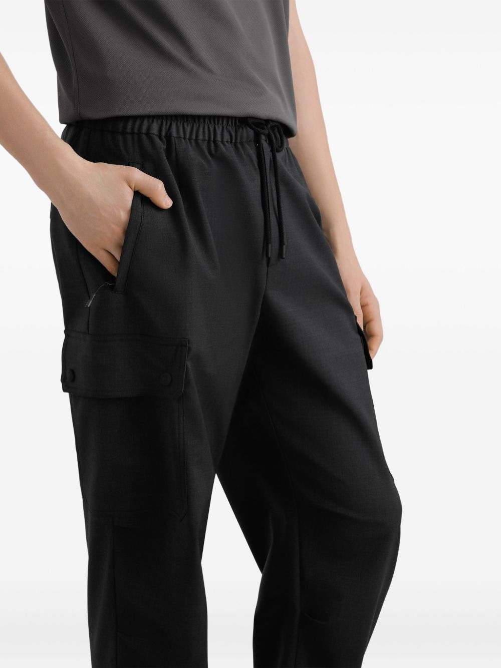 wool blend cargo trousers - 5