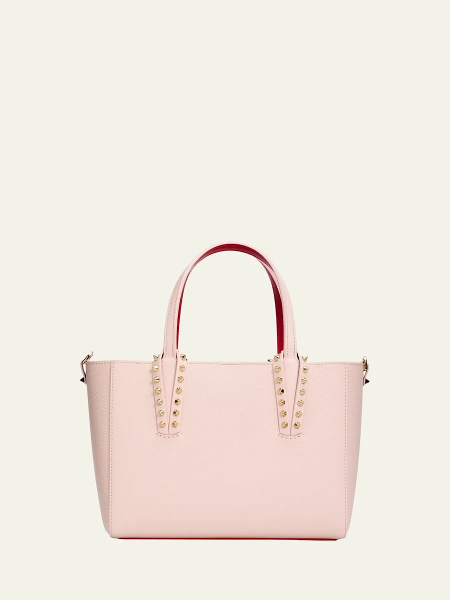 Cabata Mini Tote Bag in Leather with Spikes - 1