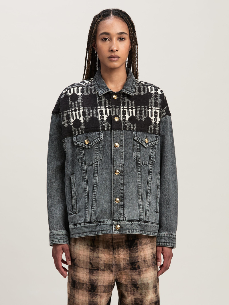 Denim Jacket Monogram checked insert 3