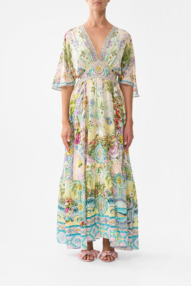 CAMILLA WAISTED DRESS WITH HEM RUFFLE outlook