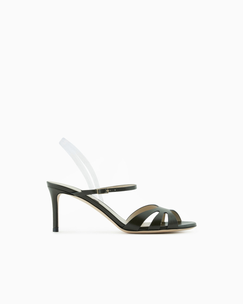 HEELED, NAPPA-LEATHER SANDALS 1