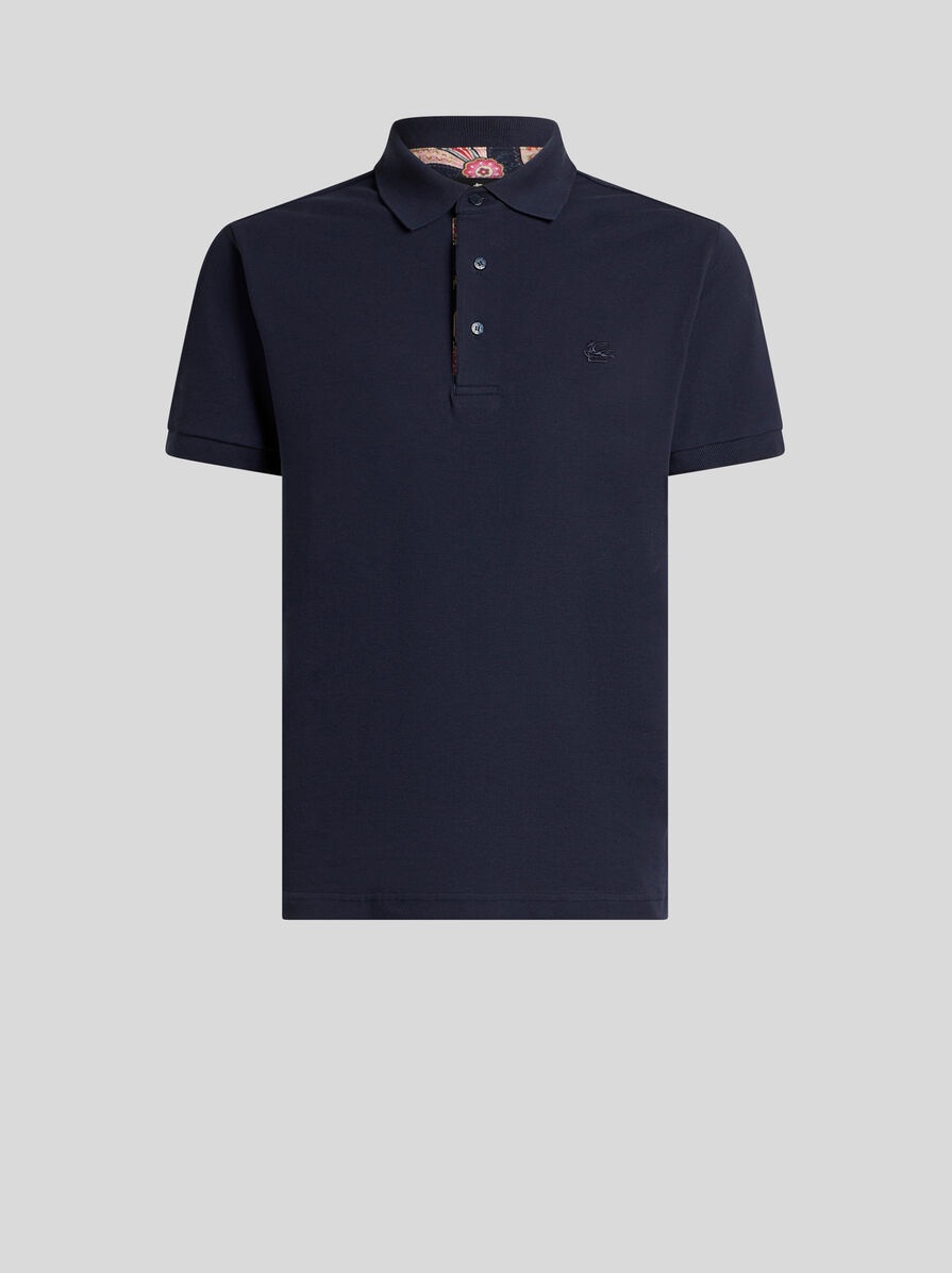 POLO SHIRT WITH EMBROIDERED PEGASO - 1