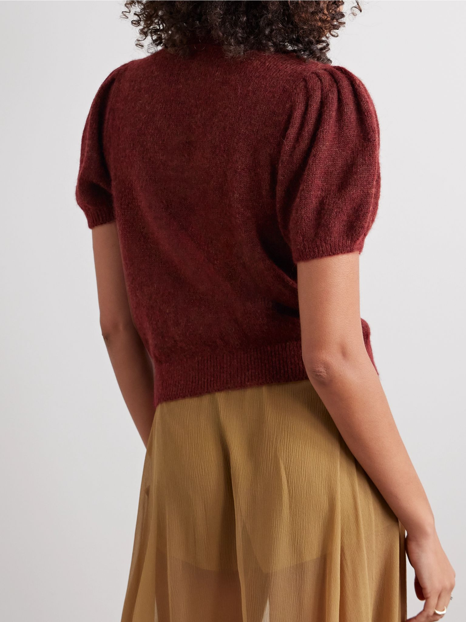Anisa knitted cardigan Burgundy - 4